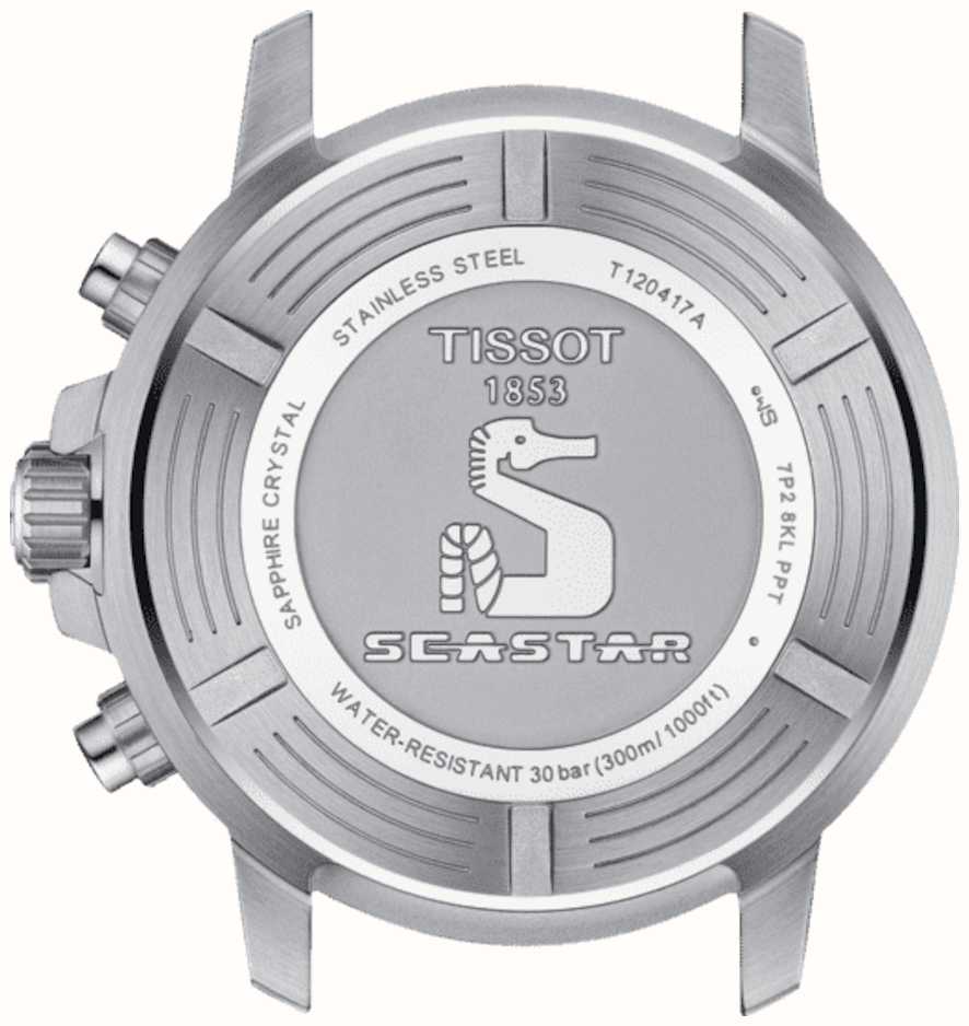 Tissot Seastar Chronograph Mm Grey Dial Grey Fabric