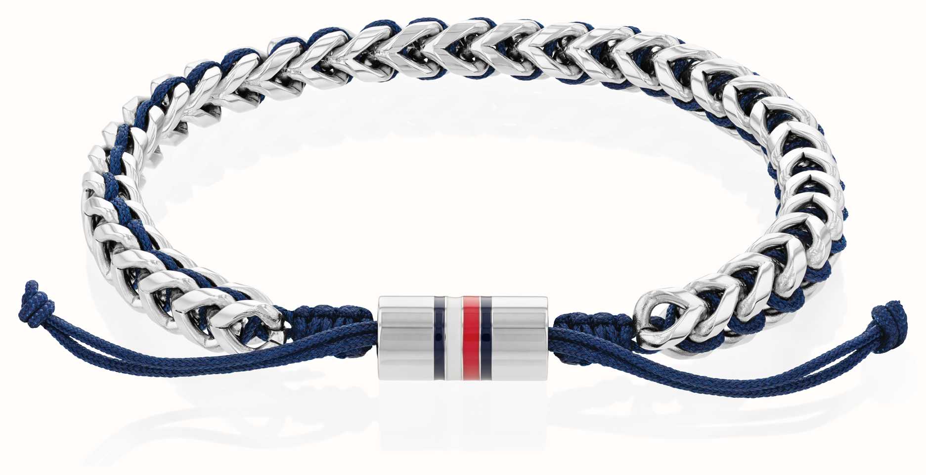 Tommy Hilfiger Men S Braided Metal Tie Bracelet Stainless Steel 2790511