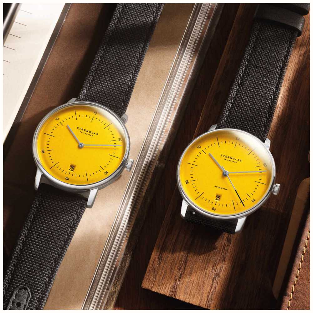 Sternglas Naos Automatic Edition Yellow Mm Yellow Dial Black