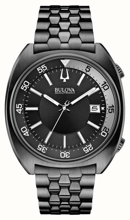 Bulova Mens Accutron II Black IP Snorkel Watch 98B219 First Class