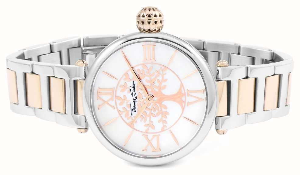 Thomas Sabo Women S Glam And Soul Karma Watch Rose Gold And Silver