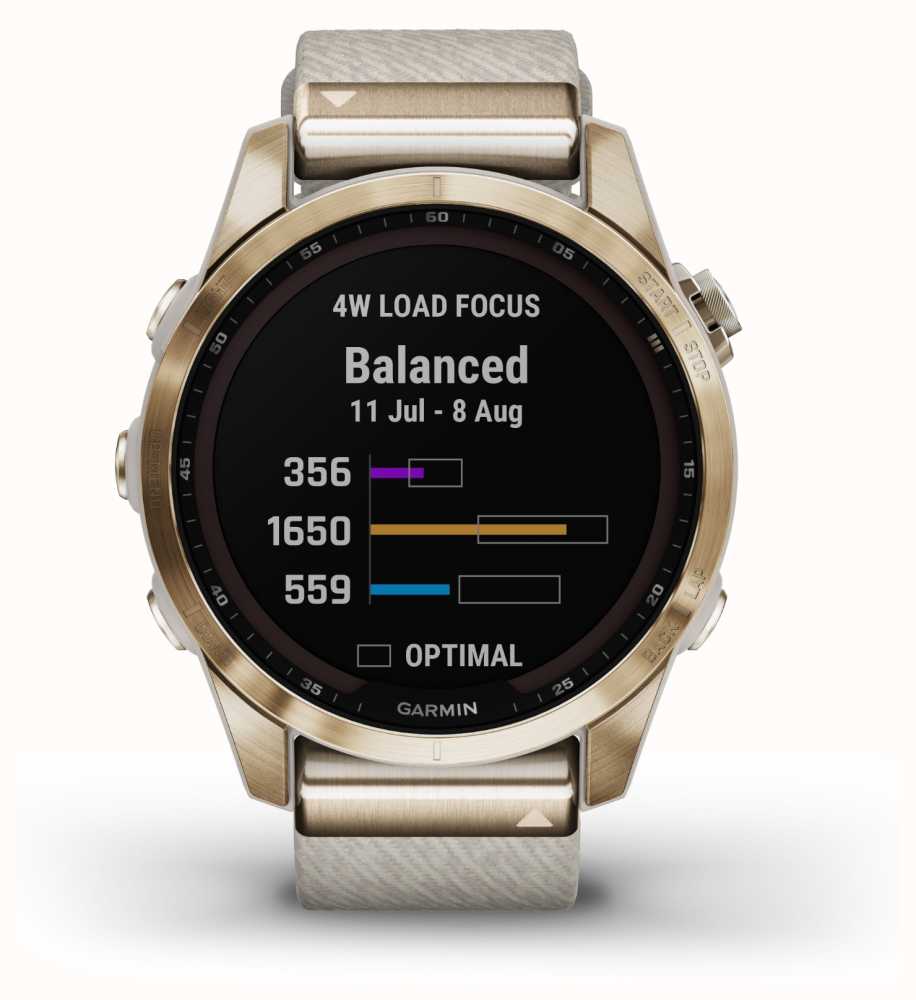 Garmin Fenix S Sapphire Solar Cream Gold Titanium Cream Heathered