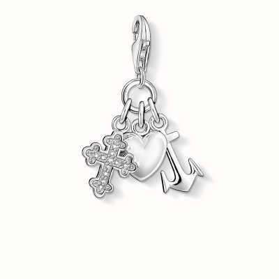 Thomas Sabo Angel Wing Charm White Sterling Silver Zirconia