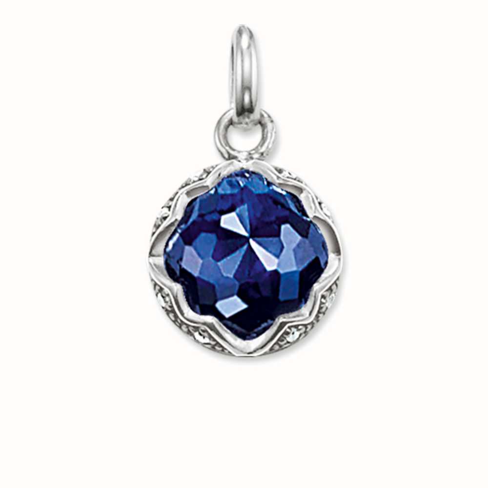 Thomas Sabo Pendant Blue Sterling Silver Blackened Synthetic