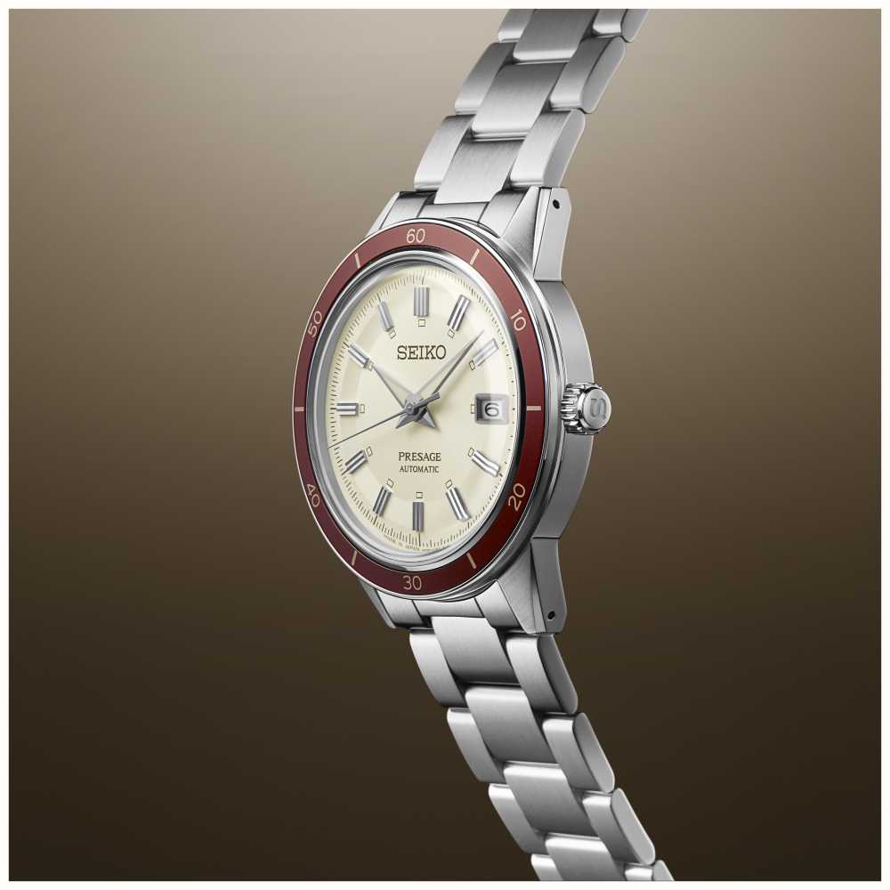 Seiko Presage Style S Ruby Automatic Red Bezel Watch Srph J First Class Watches