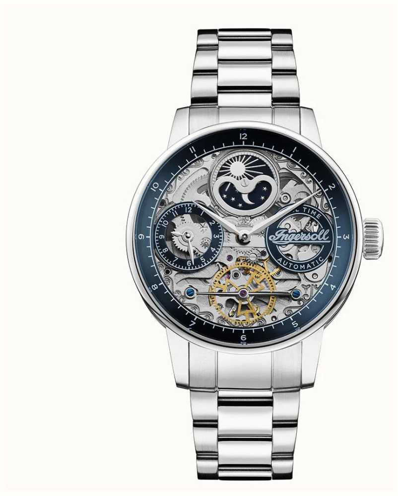 Ingersoll The Jazz | Automatic | Blue Skeleton Dial | Stainless Steel ...