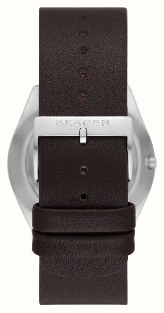 Skagen Men's Grenen Solar | Blue Dial | Brown Leather Strap