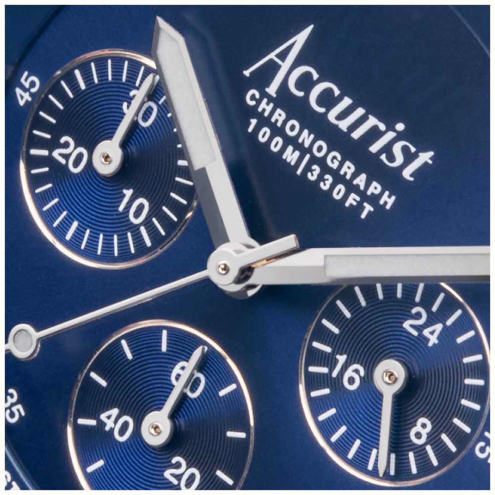 Accurist Origin Mens Chrono Blue Dial Stainless Steel Bracelet 70001 First Class Watches™ 3533