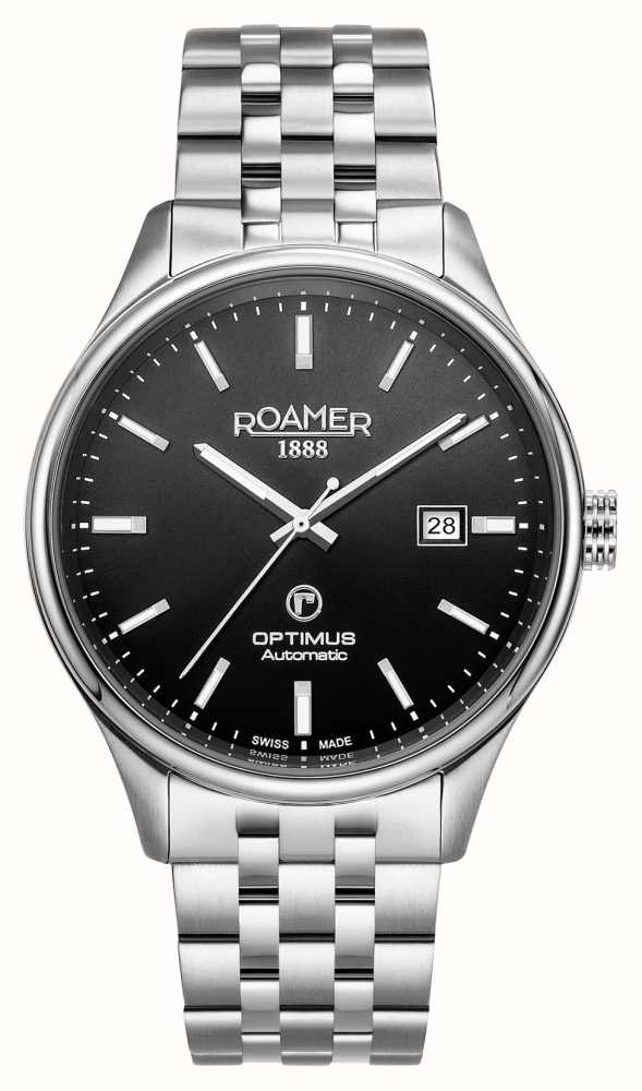 Roamer Optimus Automatic Black Dial Stainless Steel Bracelet 983983 41 55 50