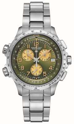 BOSS Men\'s Troper | Khaki Chronograph Dial | Gold Stainless Steel Bracelet  1514059 - First Class Watches™