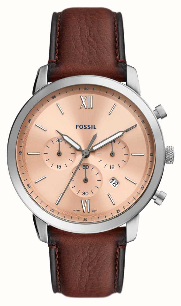 Fossil leather chronograph discount watch