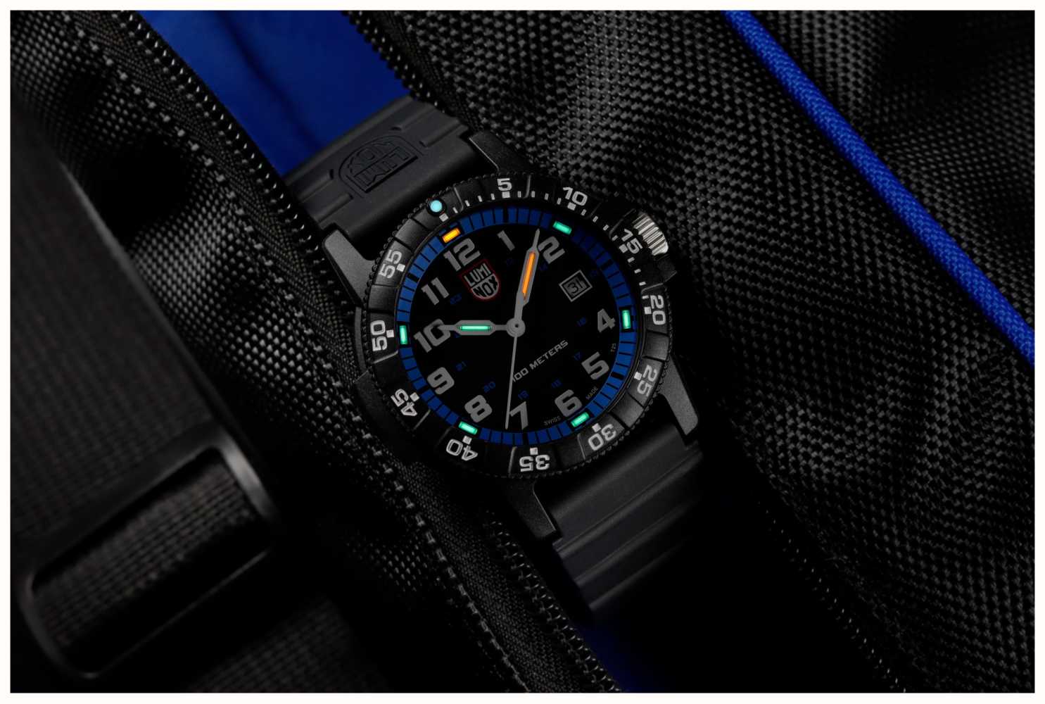 Luminox Sea Turtle Giant 0320 Series | Blue Bezel | Black Strap XS.0324 ...