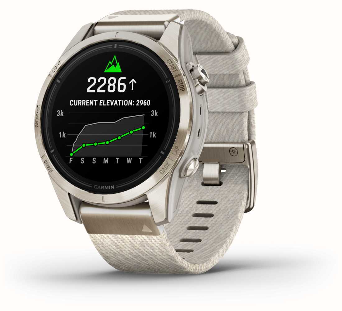 Garmin EPIX PRO Gen 2 (42mm) Sapphire Soft Gold Stainless Steel Cream ...