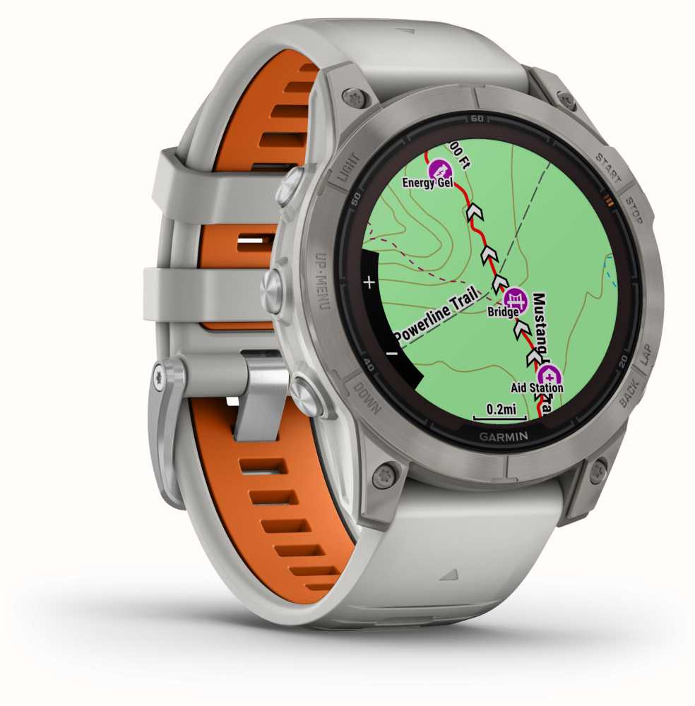 Garmin Fenix 7 Pro Sapphire Solar Titanium Fog Grey Ember Orange Band ...