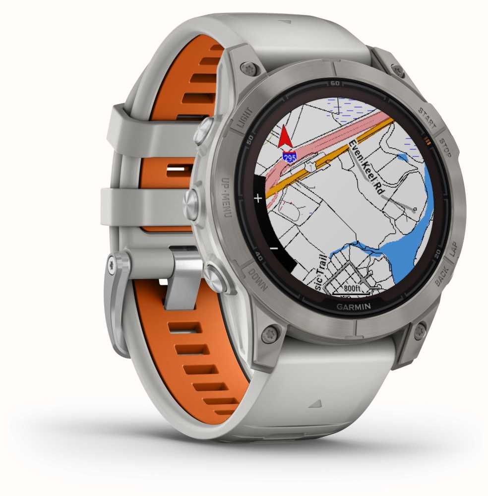 Garmin Fenix 7 Pro Sapphire Solar Titanium Fog Grey Ember Orange Band ...