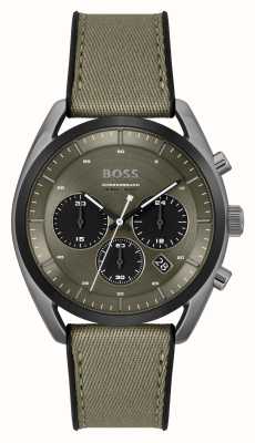 BOSS Men\'s Troper Chronograph Steel Dial Class | Bracelet Gold Stainless Watches™ Khaki First | 1514059 