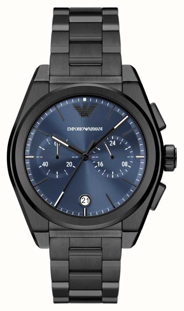 Emporio armani hotsell blue dial watch