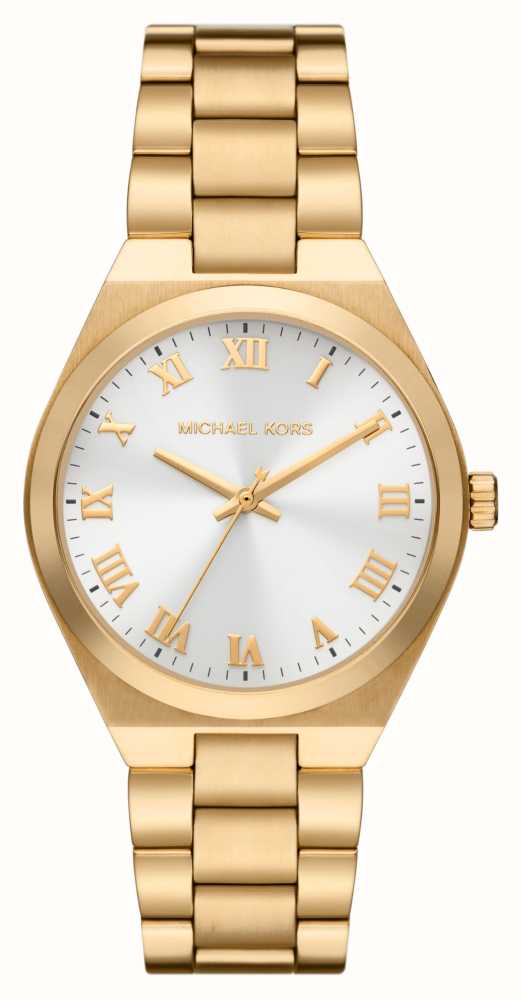 Michael Kors Lennox (37mm) Silver Dial / Gold-Tone Stainless Steel