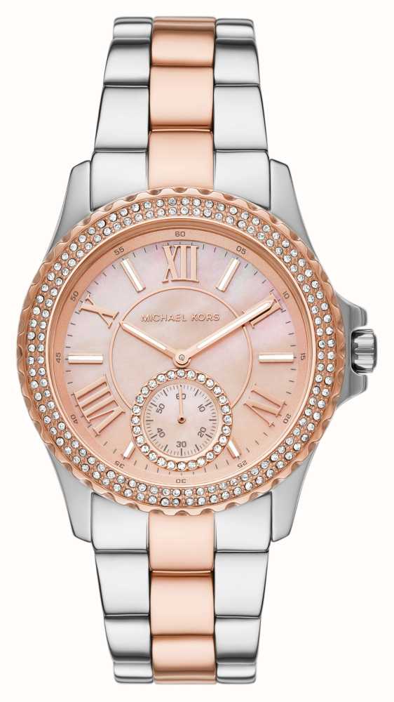 Michael kors pink hot sale dial watch