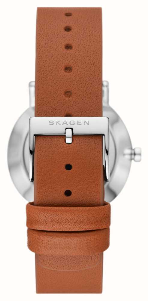 Skagen Kuppel Lille (32mm) White Dial / Brown Leather Strap