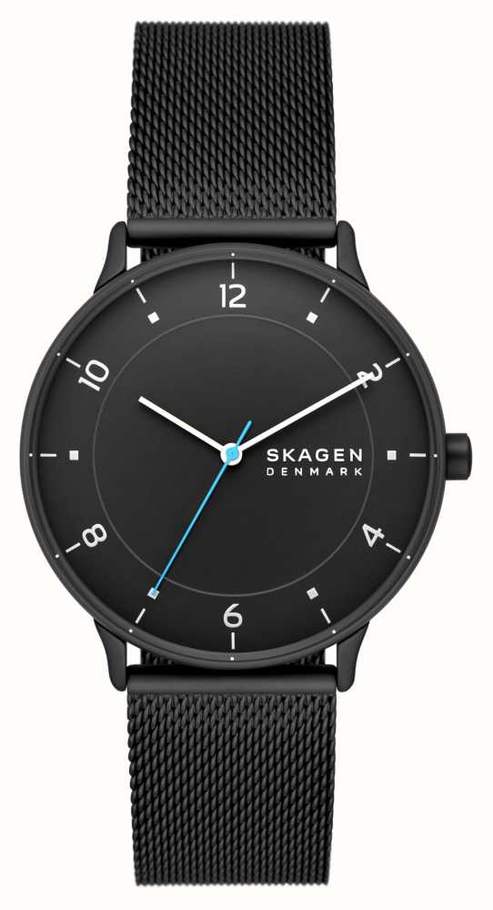 Skagen Riis (40mm) Black Dial / Black Steel Mesh Bracelet SKW6886