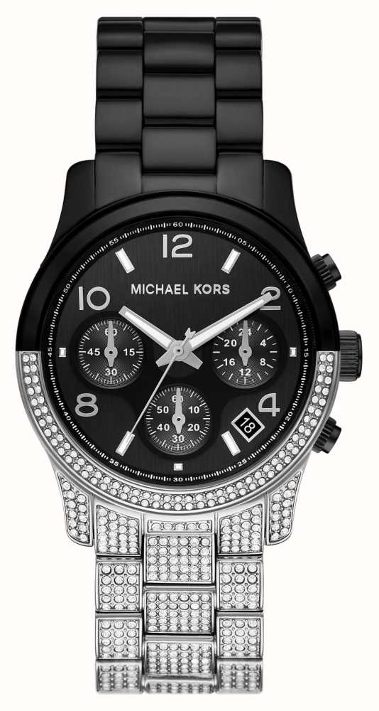 Michael kors clearance black crystal watch