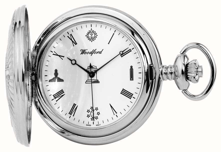 Woodford Masonic Stainless Steel Pocket Watch 1227 First Class Watches™