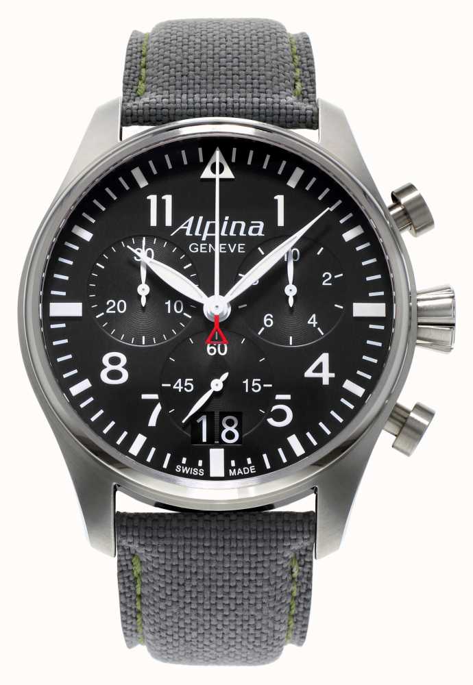 Alpina Mens Startimer Pilot Chronograph Quartz AL-372B4S6  