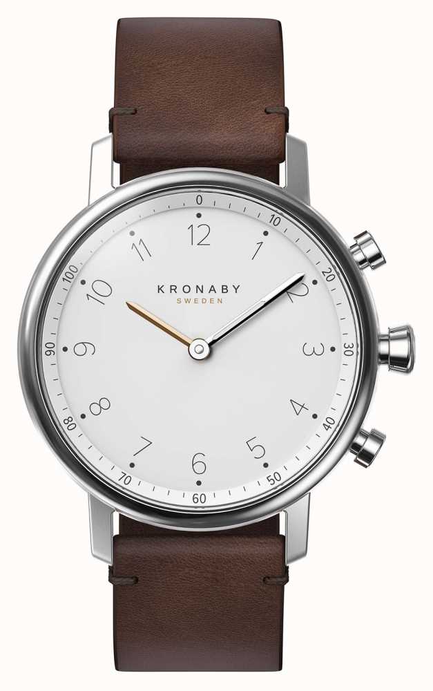 Kronaby 38mm NORD Bluetooth Brown Leather Strap A1000-0711 S0711/1 ...
