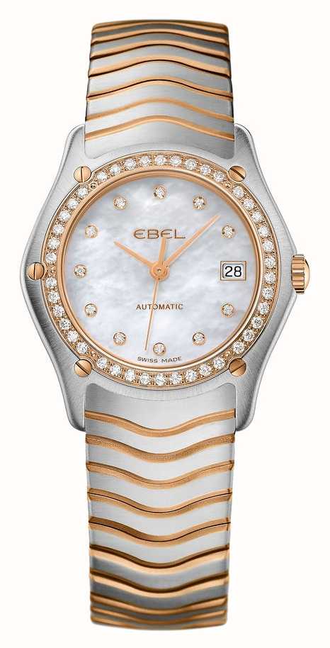 Ebel Womens Wave Diamond Set Two Tone Automatic Watch 1215928 First Class Watches™ 5703