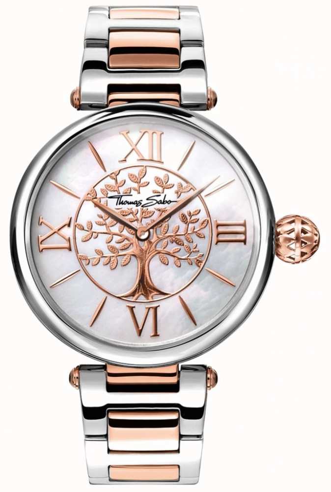 Thomas Sabo Women S Glam And Soul Karma Watch Rose Gold And Silver Wa0315 272 213 38 First