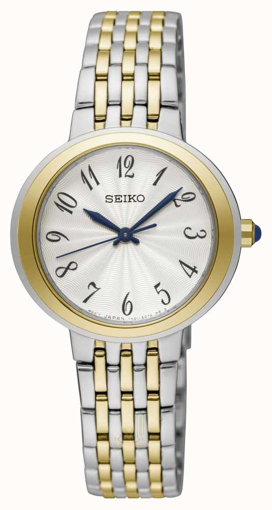 Seiko Ladies Two Tone Silver And Gold Bracelet Watch SRZ506P1 - First ...