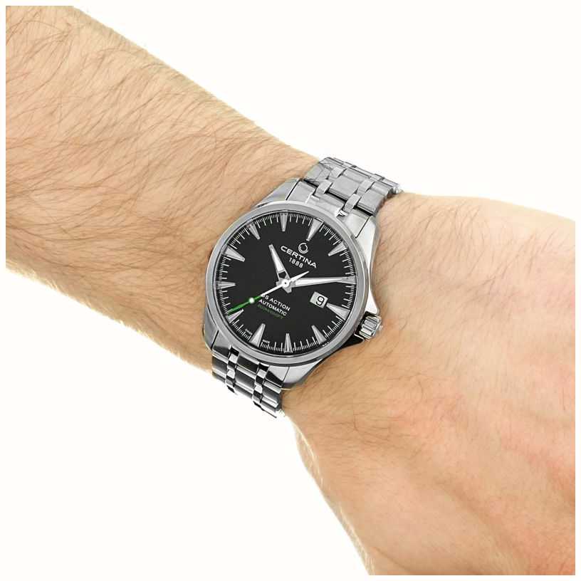 Certina DS Action Automatic Big Date Black Dial Stainless Steel ...