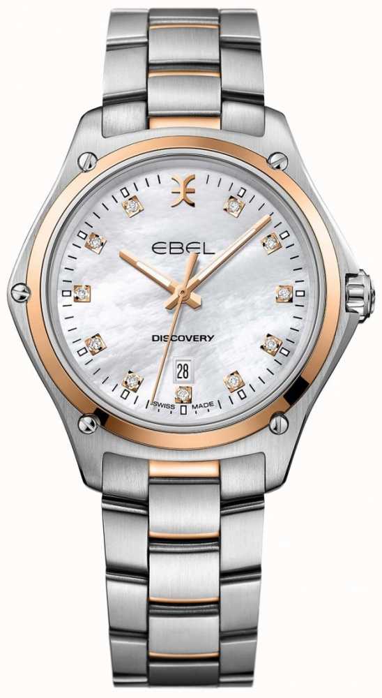 Ebel Womens Diamond Discovery Mother Of Pearl Stainless Steel 1216397 First Class Watches™ 5864