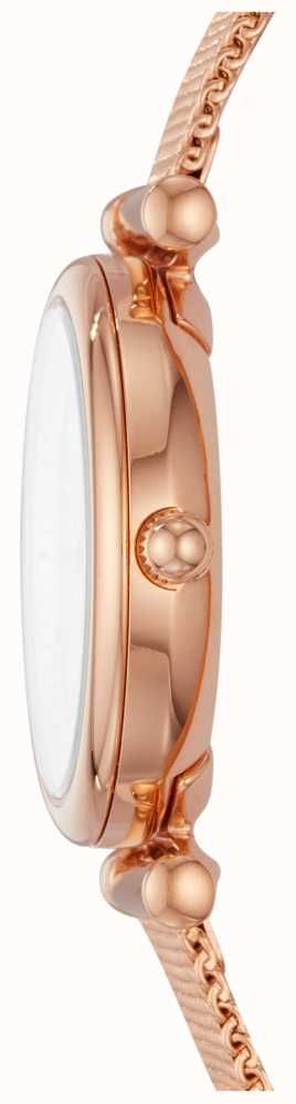 Fossil Women's Carlie | Mother-of-Pearl Dial | Rose Gold Mesh