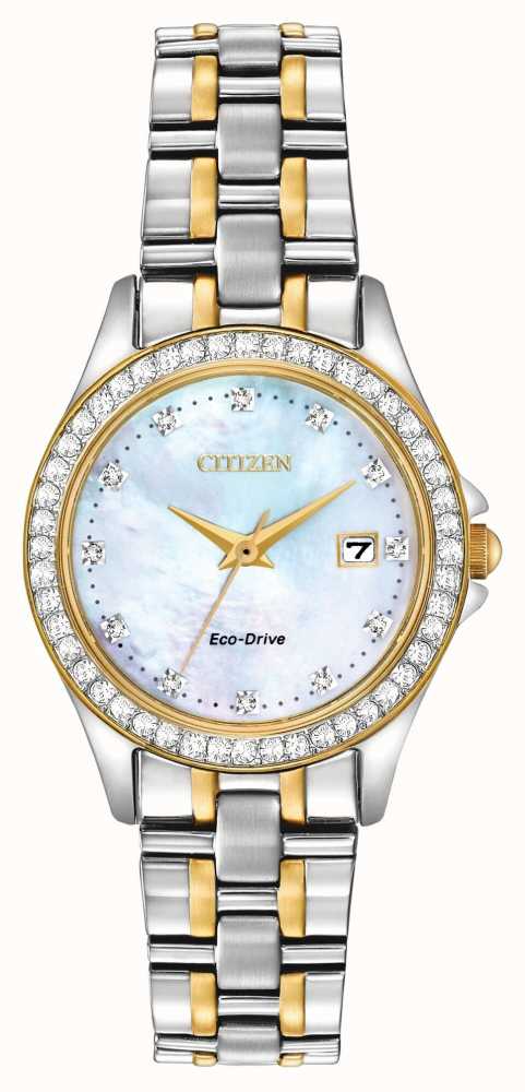 citizen eco drive two tone ladies watch