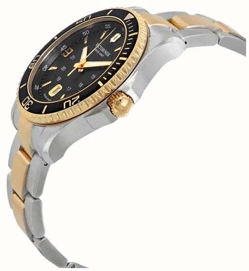 Victorinox Swiss Army Mens Maverick Two Tone Steel Bracelet Black Dial 241824 First Class 3051