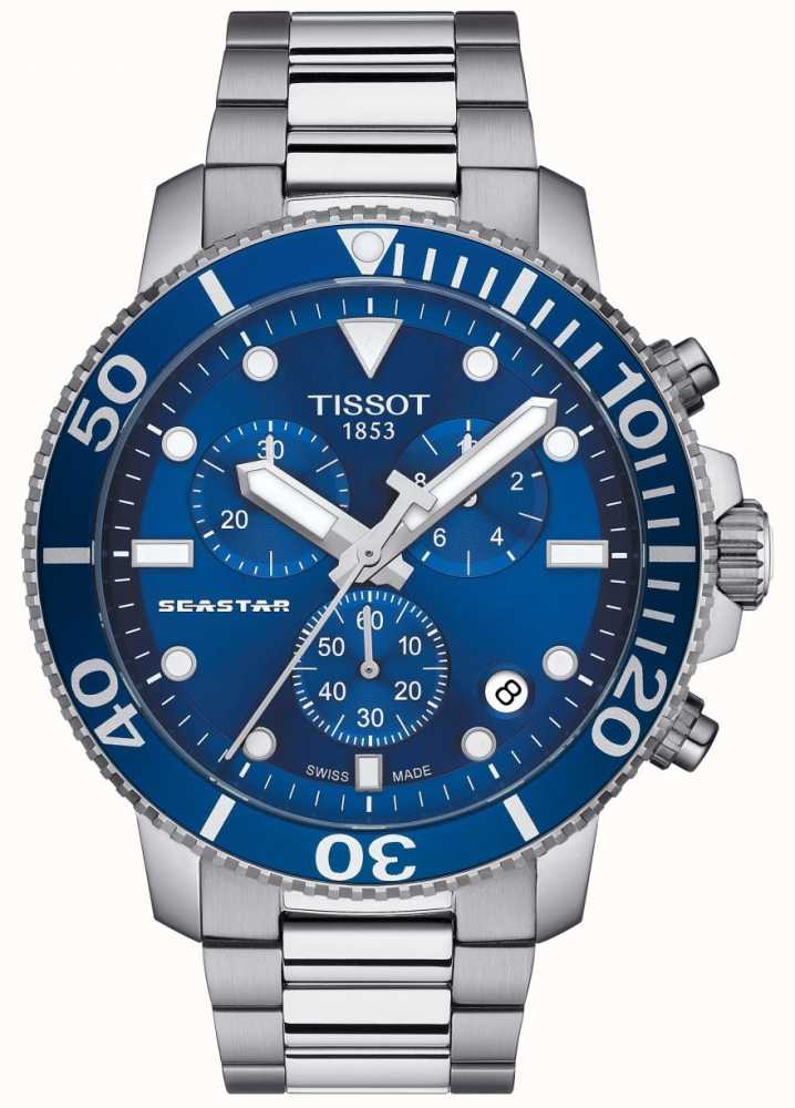 Tissot Mens Seastar 1000 Quartz Chronograph Stainless Steel ...