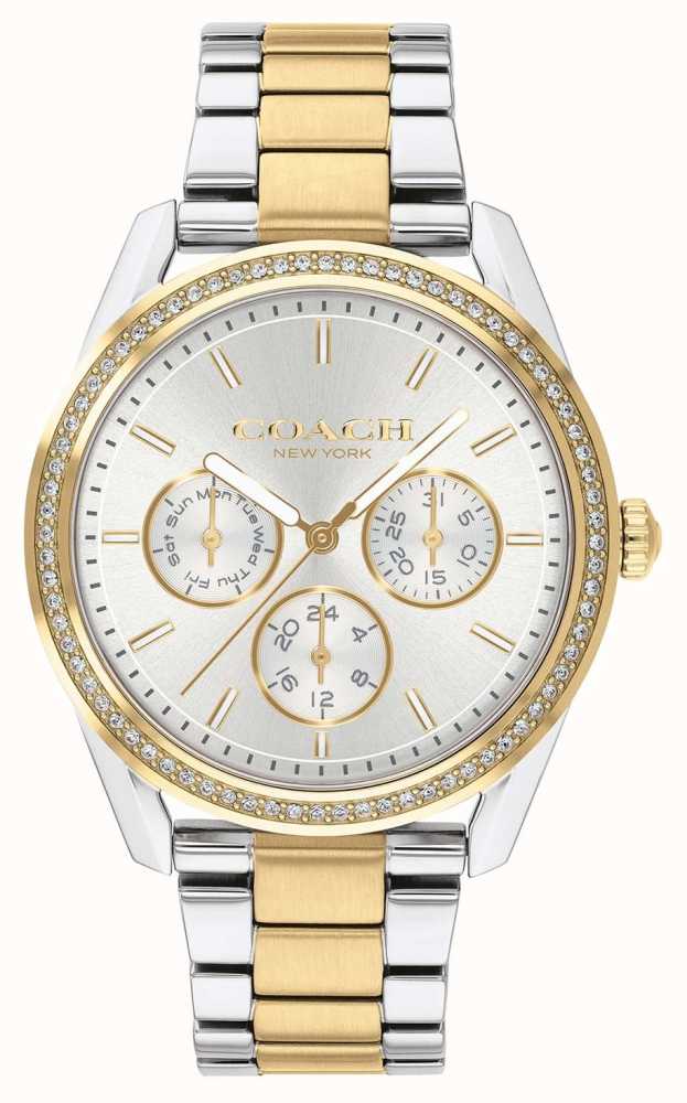 Coach Preston Watch Chronograph Two Tone Silver And Gold 14503268