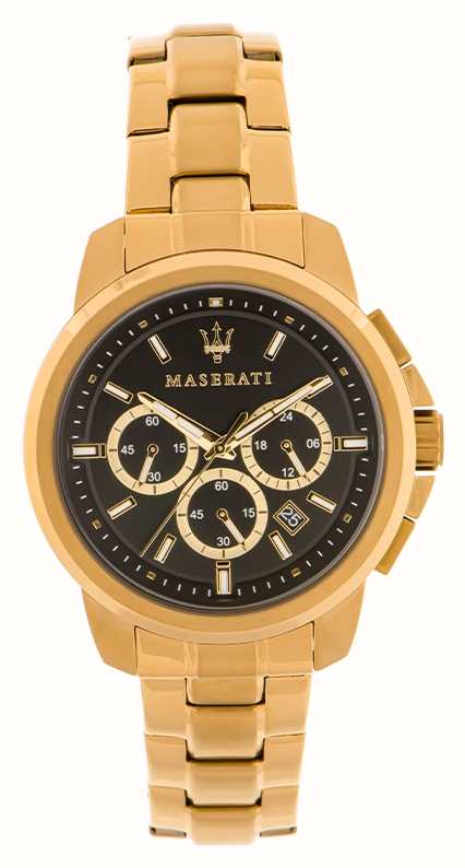 Maserati Successo Men's Gold Plated Watch R8873621013 - First Class ...
