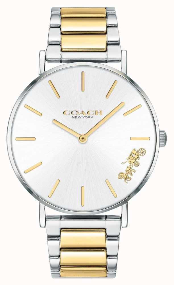 coach watch gold and silver