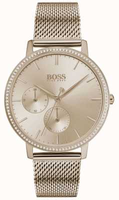 hugo boss symphony watch rose gold