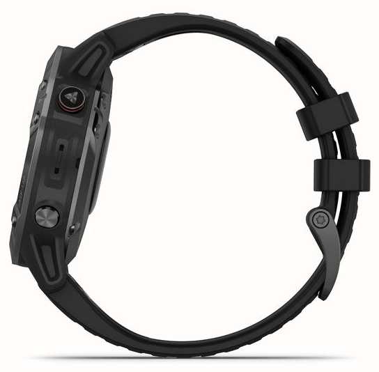 Garmin Fenix 6 Pro Sapphire | Carbon Grey DLC | Black Rubber Strap 010 ...