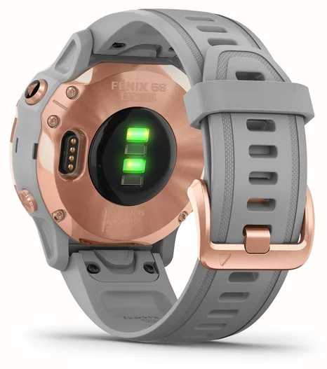 Garmin Fenix 6S Pro Sapphire | Rose-gold Tone | Powder Grey Strap 010 ...