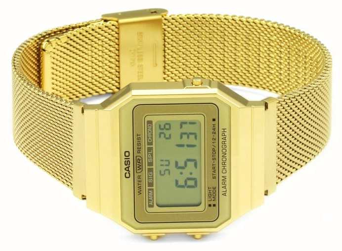 Casio | Collection | Steel Mesh Bracelet | Digital Dial A700WEMG-9AEF ...