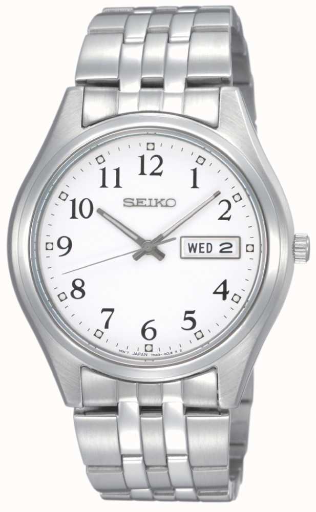 Seiko Mens Stainless Steel Battery Powered Quartz Analog SGGA19P1