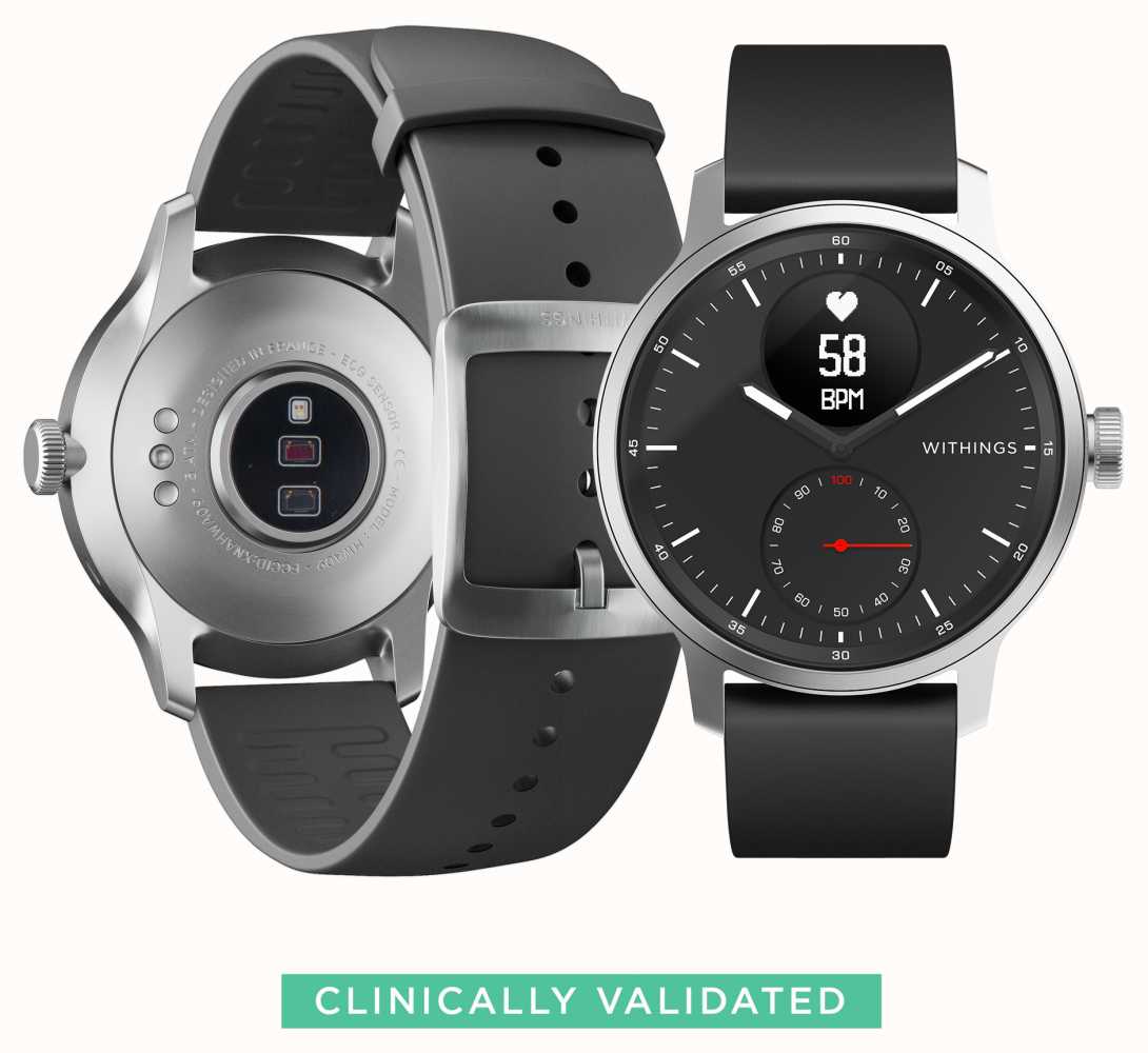 Withings ScanWatch - Hybrid Smartwatch With ECG (42mm) Black Hybrid ...