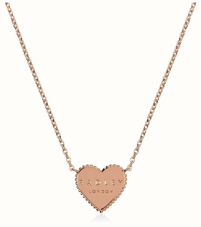 Radley Jewellery Sterling Silver Rose Gold Plated Heart Necklace ...