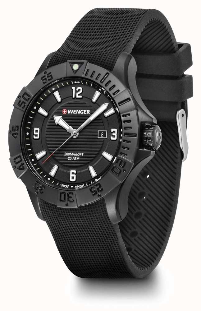 Wenger black best sale seaforce chronograph watch