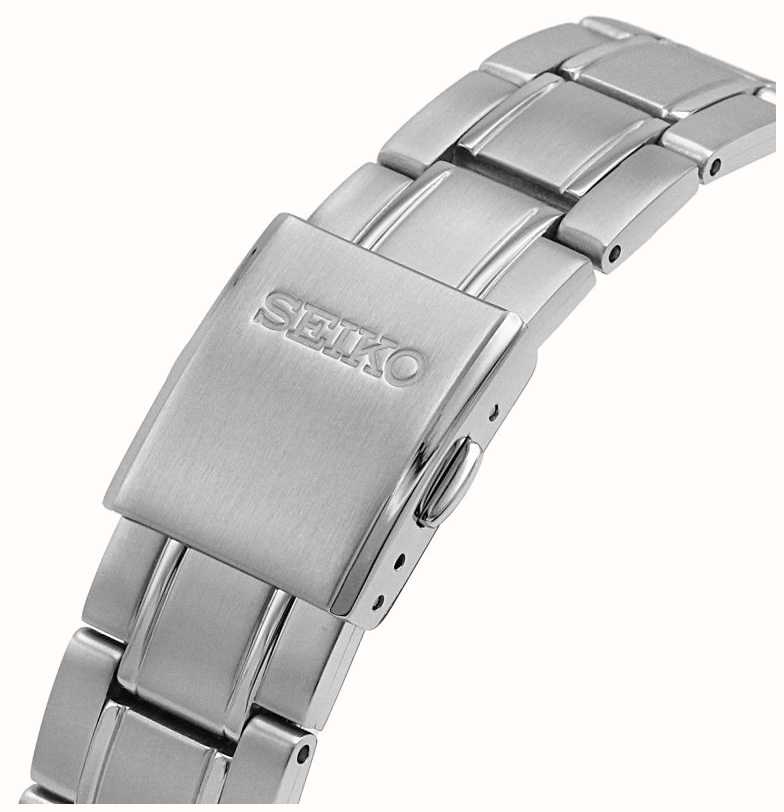 Seiko Men's Stainless Steel Bracelet | White Chronograph Dial SSB375P1 ...